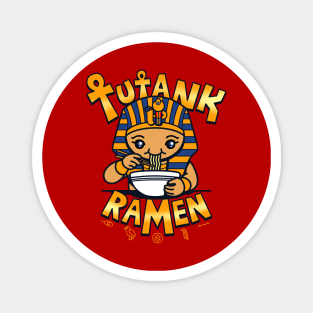 Funny Cute Kawaii King Ramen Eating Egyptian Tutankhamen Pharaoh Ramen Meme Magnet